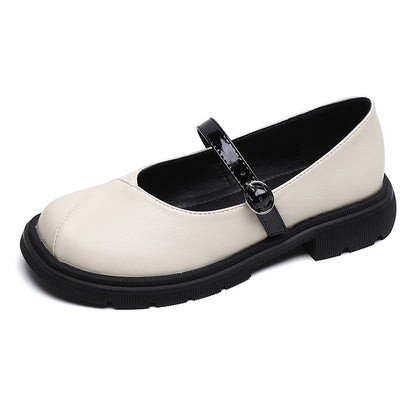 Zapatos Mary Jane de punta redonda con plataforma