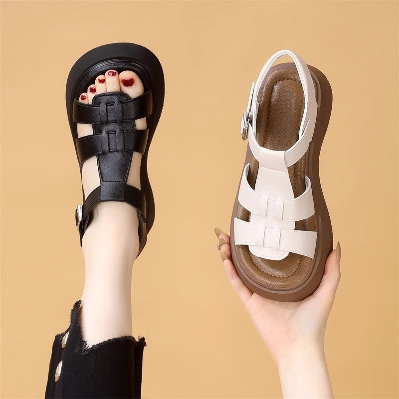 Sandalias casuales cómodas y modernas – de piel genuina