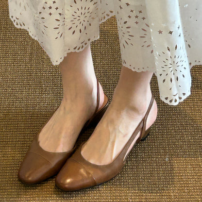 Sandalias de tacón de cuña con diseño combinado y estilo retro