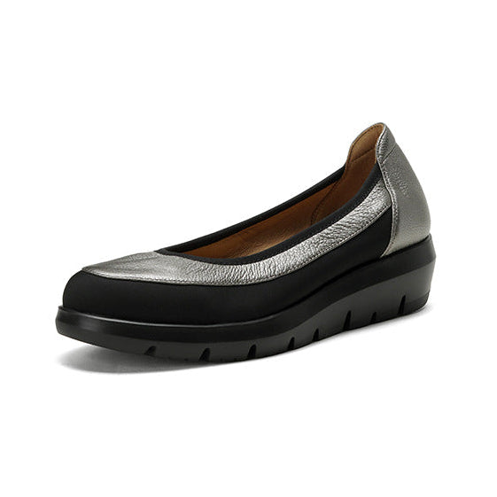 Zapatos de piel suave con punta redonda y plataforma
