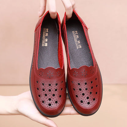 22025🔥Zapatos de cuero con suela blanda hueca