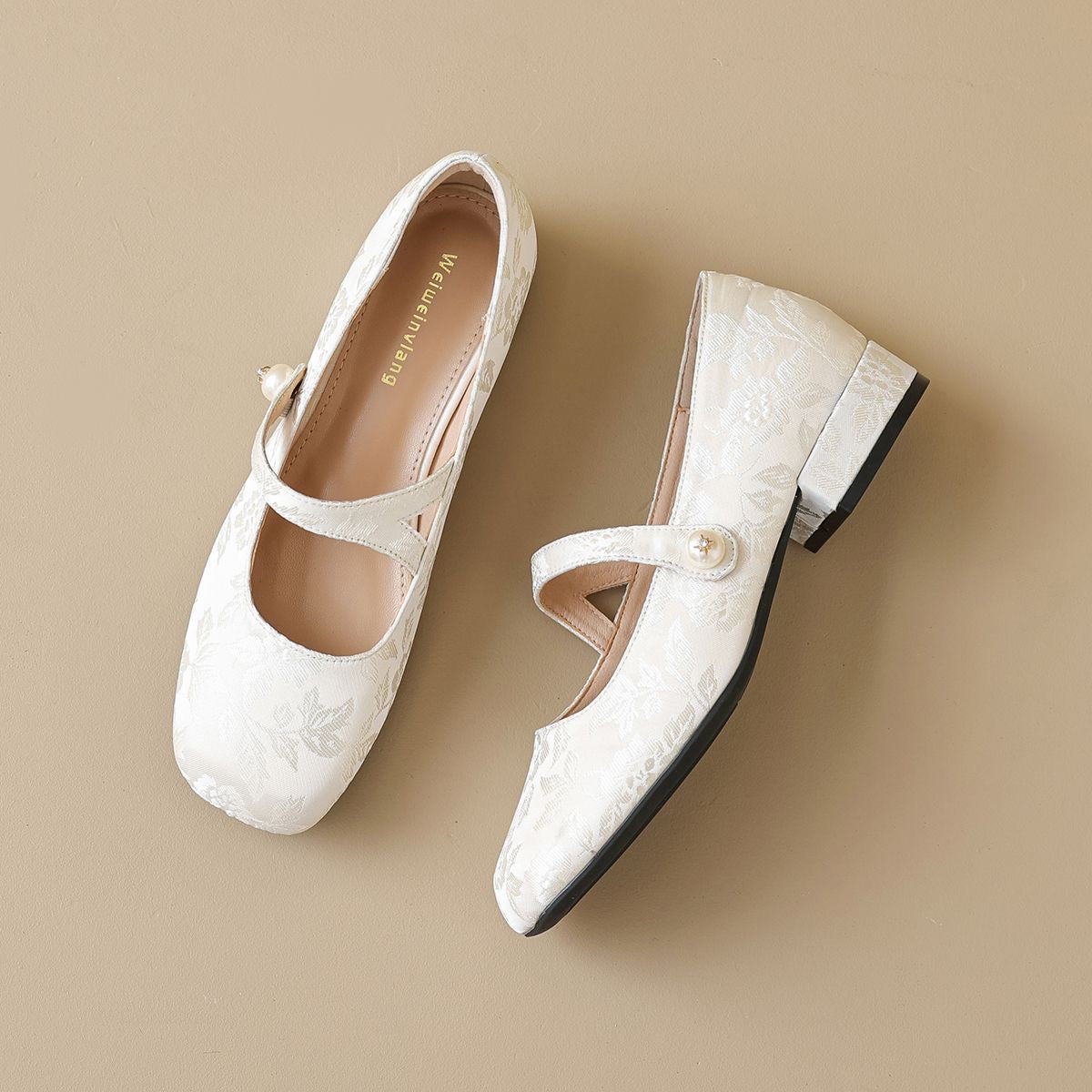Zapatos de muletas de seda para mujer