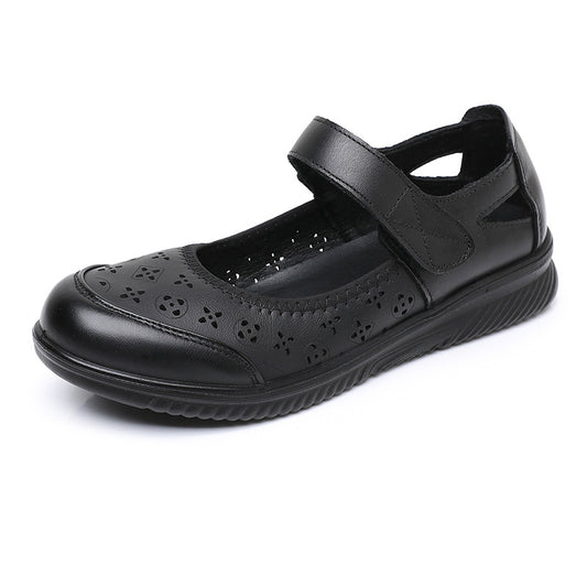 Zapatos de mujer de piel hueca transpirables