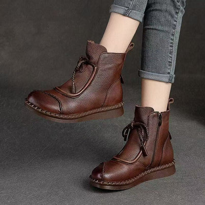 Botines de Piel con Cierre Lateral