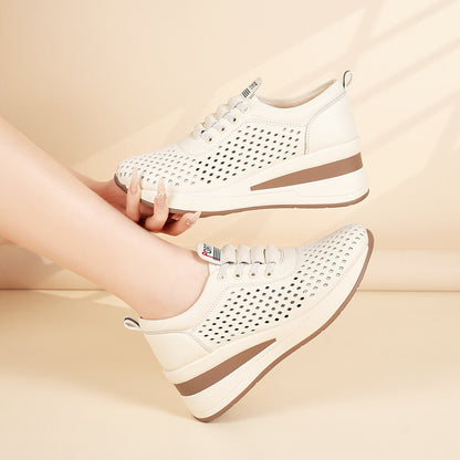 Zapatos de piel – plataforma antideslizante, para caminar
