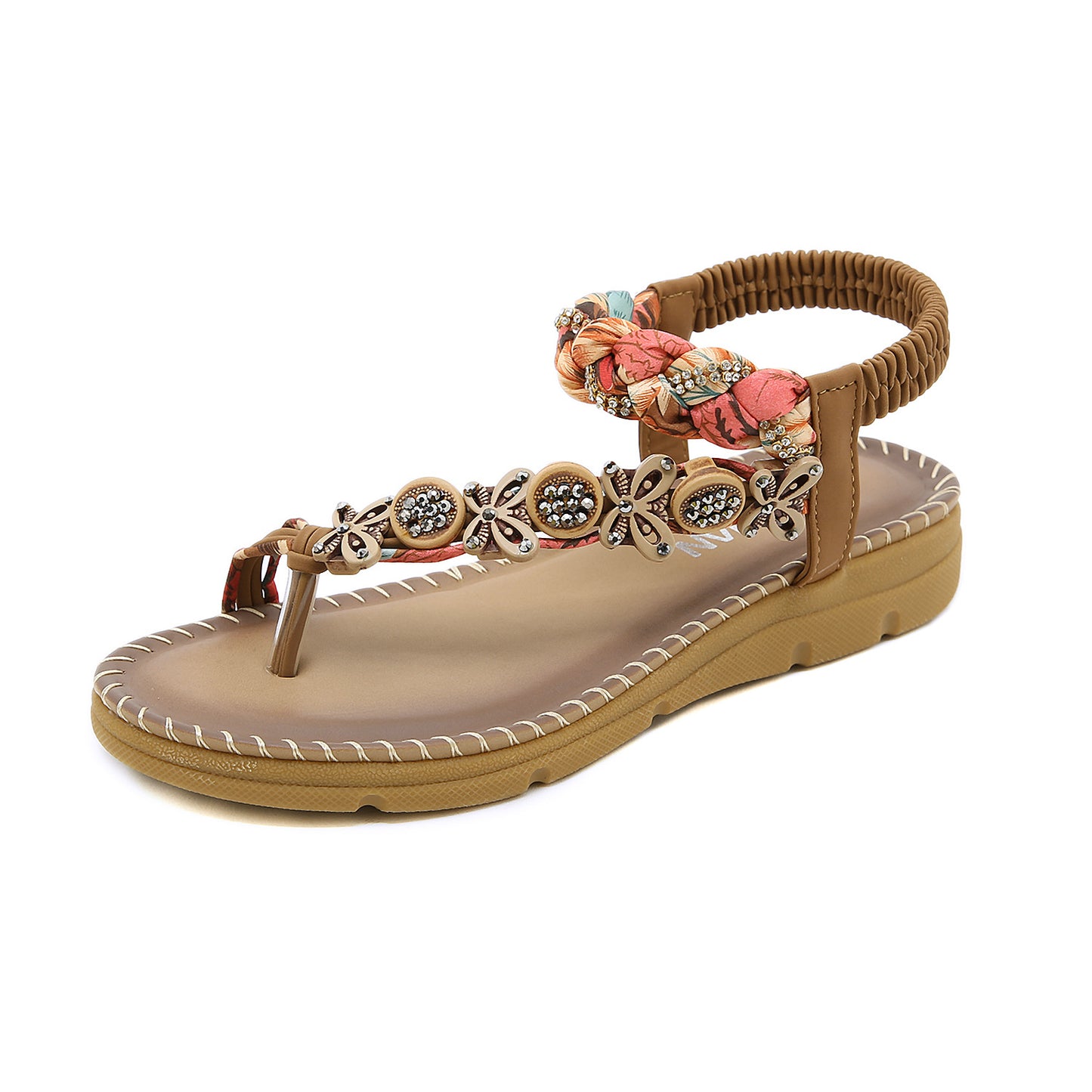 Sandalias de plataforma con tejido estilo bohemio