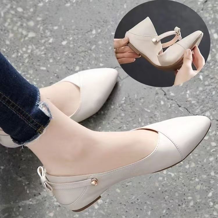 Zapatos planos de cuero