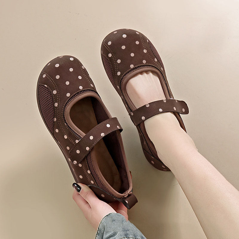 Zapatos casuales con estampado de lunares- suela suave y antideslizante
