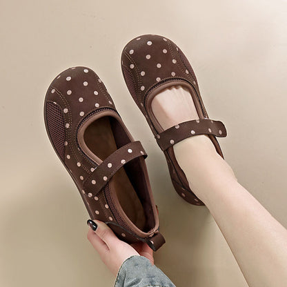 Zapatos casuales con estampado de lunares- suela suave y antideslizante