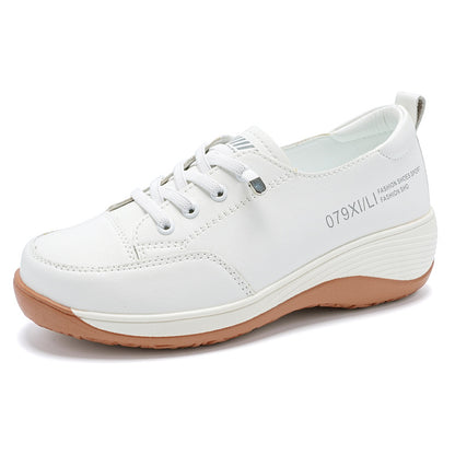 Zapatos de plataforma de cuero con suela blanda