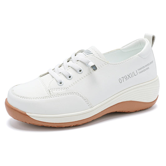 Zapatos de plataforma de cuero con suela blanda