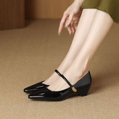 Zapatos de tacón para mujer con cierre de flecha