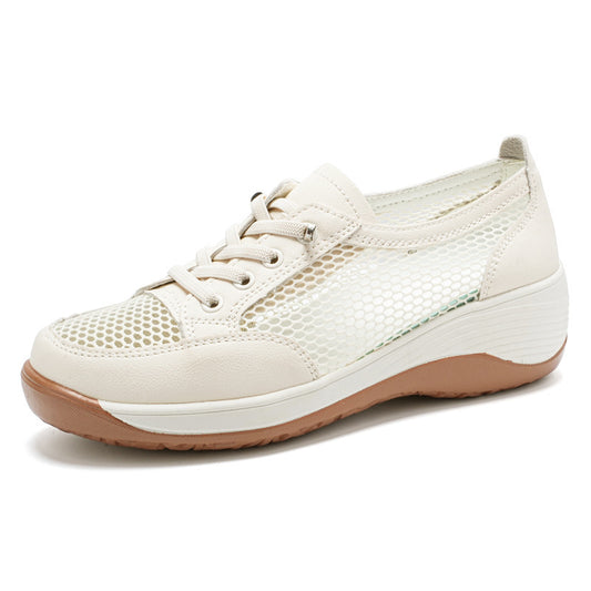 Tenis casuales de malla con suela de goma flexible