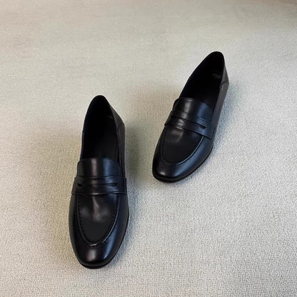 Mocasines de piel de cordero estilo retro