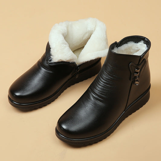 Botas mujer piel polar negras