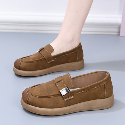 Zapatos tipo Birkenstock de piel de ante con suela suave