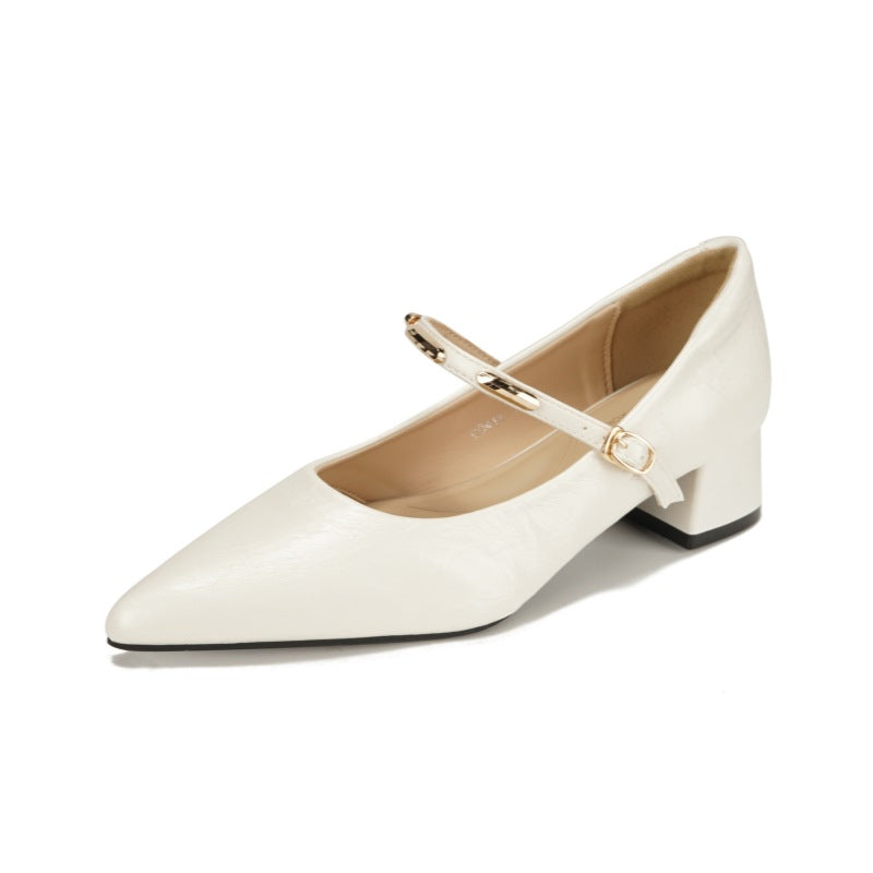 Tacones de tacón grueso con amortiguación y protección para los dedos