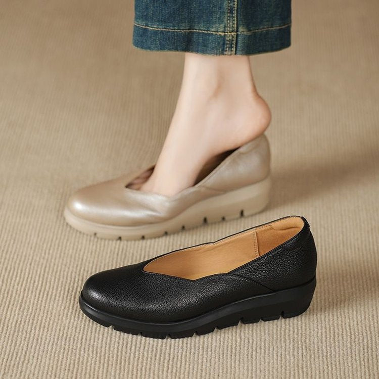 Zapatos de piel – tacón medio, 4 estaciones