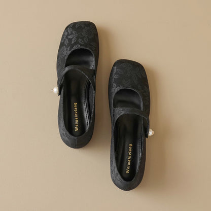 Zapatos de muletas de seda para mujer
