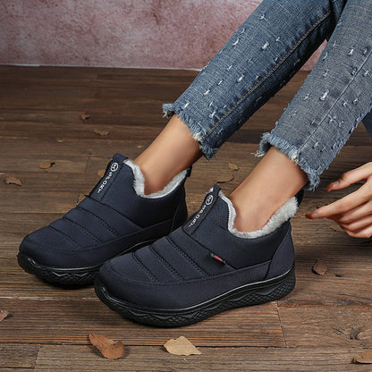 Botines casuales forrados con vellón y engrosados