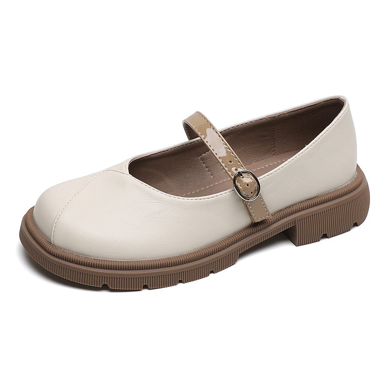 Zapatos Mary Jane de punta redonda con plataforma
