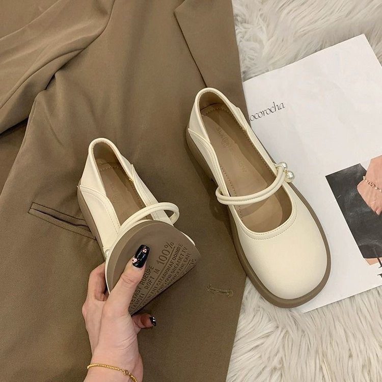 Zapatos Mary Jane de piel suave para mujer
