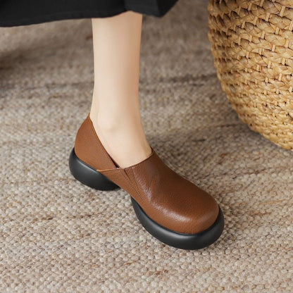 Zapatos tipo loafer con suela gruesa