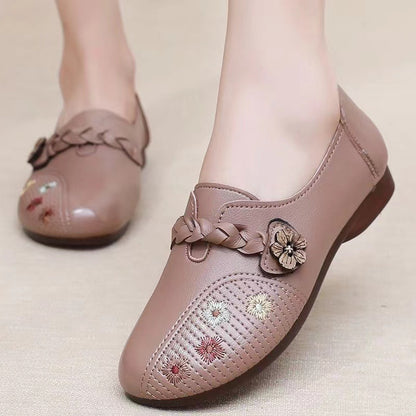 Zapatos de cuero suave con suela de piel de vaca