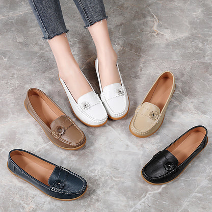 Zapatos casuales mocasines con flores