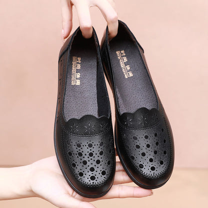 22025🔥Zapatos de cuero con suela blanda hueca