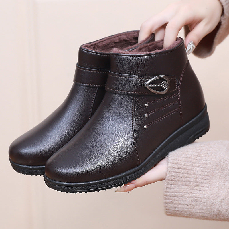 Botas de piel auténtica con forro polar