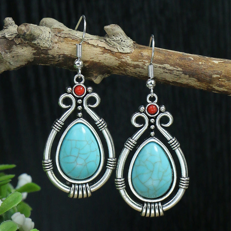 Área de beneficios mensuales：Pendientes Boho Turquesa – 13 Estilos