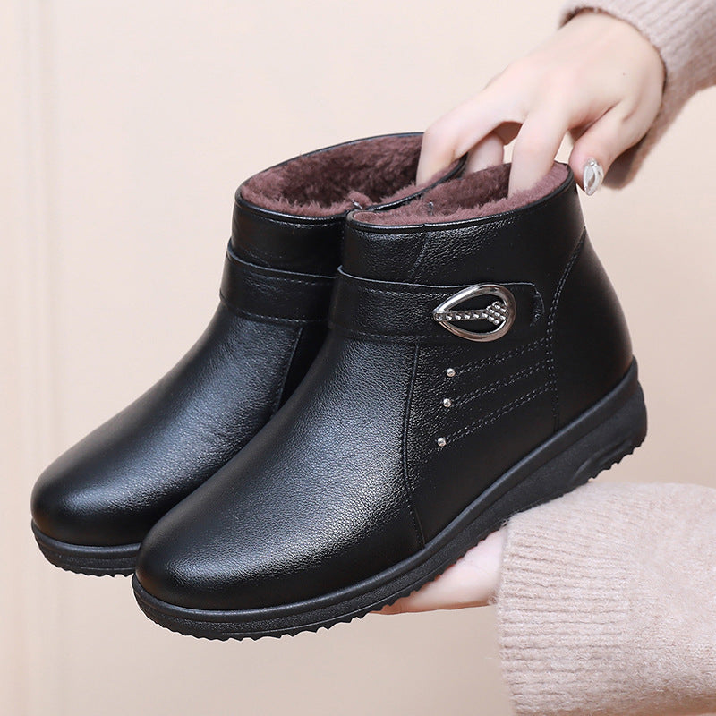 Botas de piel auténtica con forro polar