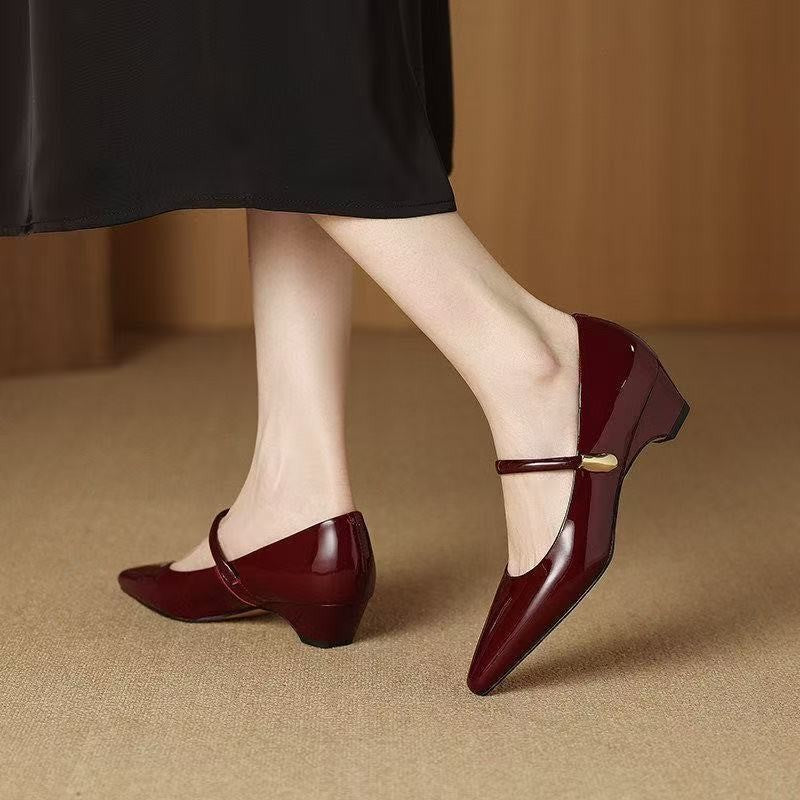 Zapatos de tacón para mujer con cierre de flecha