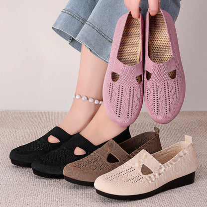 Sandalias tejidas con malla transpirable de verano
