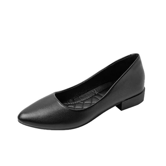 Zapatos de piel con tacón grueso que no cansan