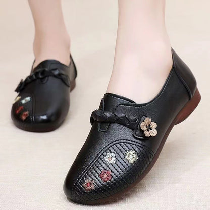Zapatos de cuero suave con suela de piel de vaca
