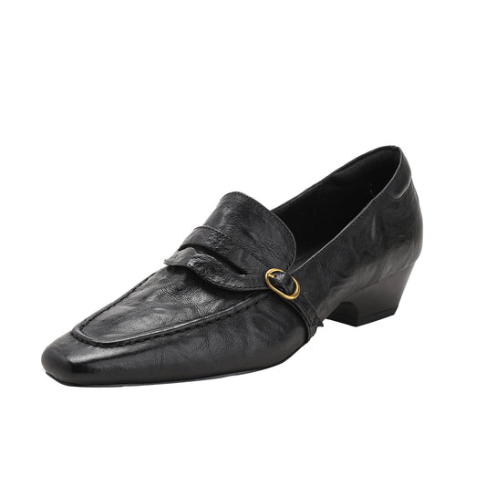 Zapatos de piel genuina estilo retro – versátiles y combinan con todo
