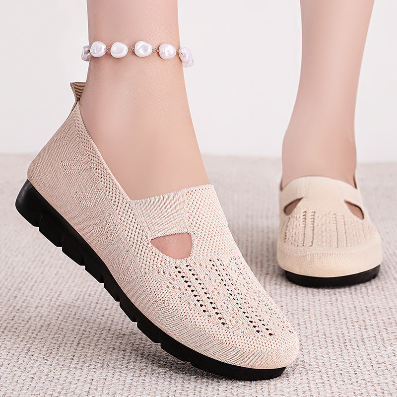Sandalias tejidas con malla transpirable de verano