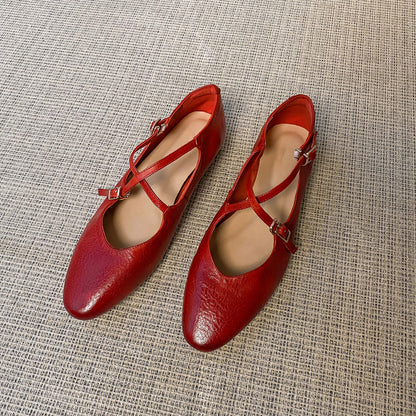 Zapatos Mary Jane de corte bajo estilo ballet
