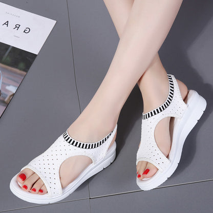 Sandalias casuales con forma de boca de pez