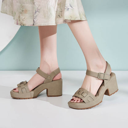 Sandalias de plataforma con velcro