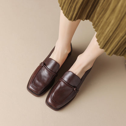 Mocasines ligeros de punta cuadrada