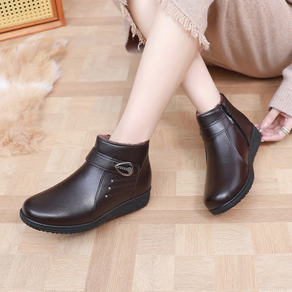 Botas de piel auténtica con forro polar