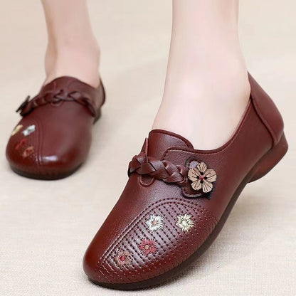 Zapatos de cuero suave con suela de piel de vaca