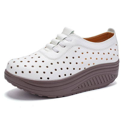 Zapatos de piel con altura extra tipo slip-on