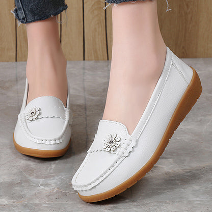 Zapatos casuales mocasines con flores