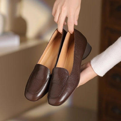 Mocasines de piel suave con corte bajo estilo francés