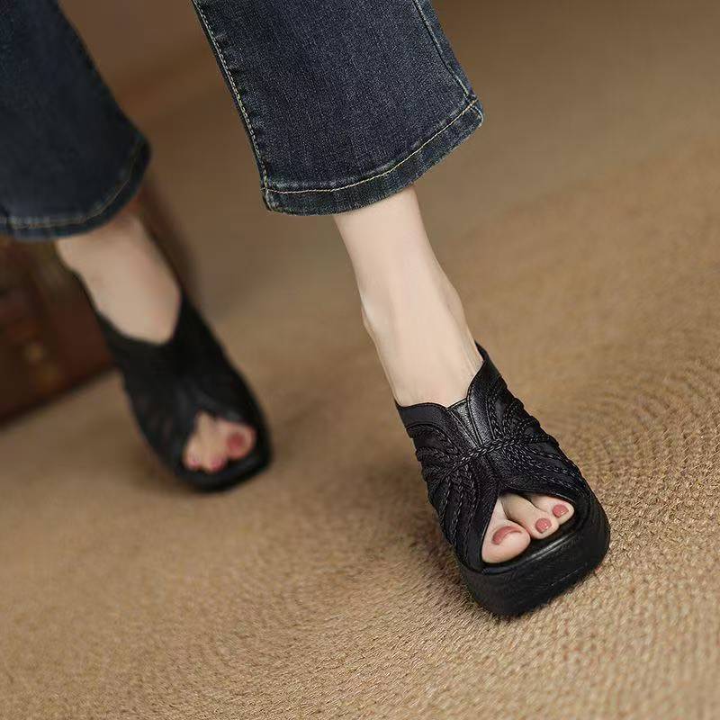 Sandalias ortopédicas con plataforma y cuña