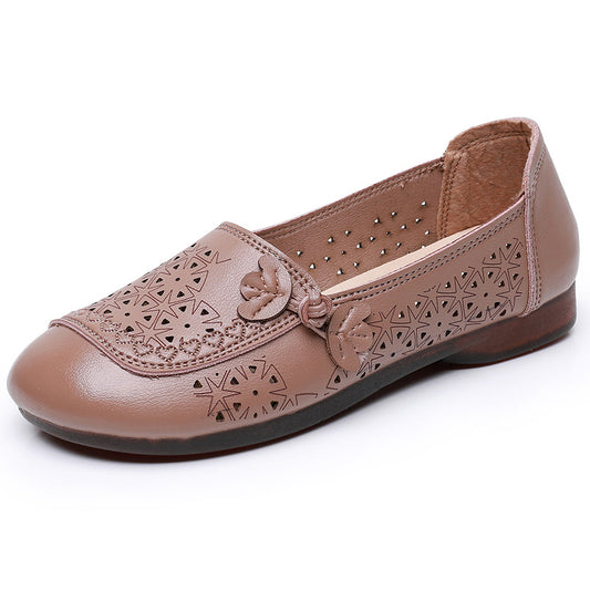 Zapatos de suela suave de goma flexible con perforaciones